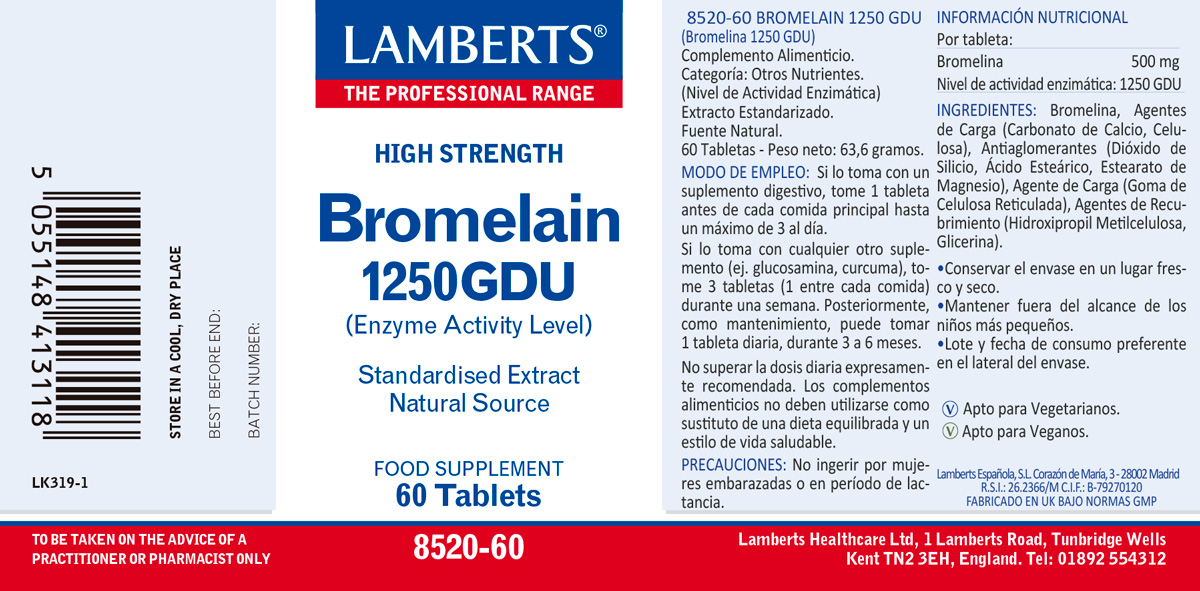 Bromelina 1250 GDU Enzimas de Piña de fuente natural — imagen 2