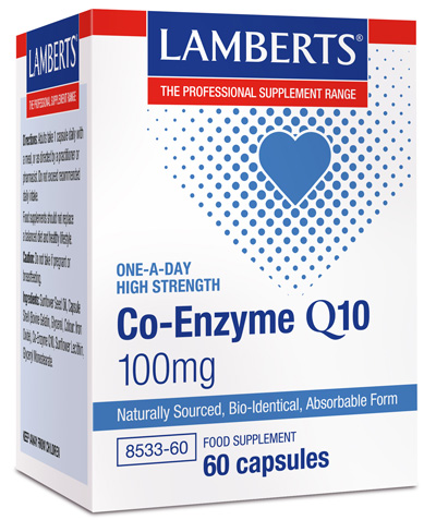 Co-Enzima Q10 100 mg, Ubiquinona, con 60 cápsulas