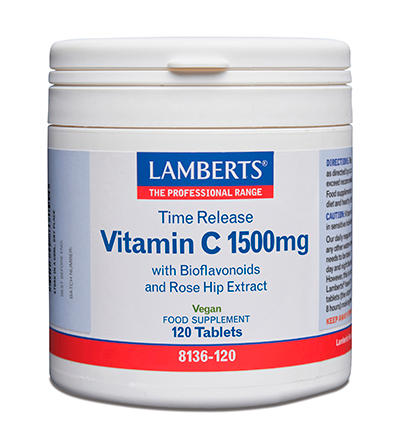 Vitamina C 1500 mg. Liberación Sostenida 120 tabletas
