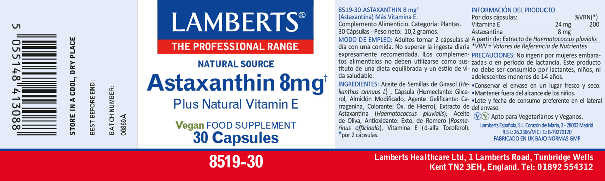 Astaxantina 8 mg con Vitamina E natural — imagen 2