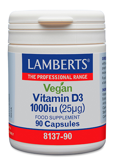 Vitamina D3 Vegana 1000 UI (25 µg) como colecalciferol
